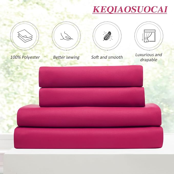Pinch Pleated Hot Pink Blackout Curtains Short 2 Panels Set 45 Inch Length - Image 5