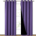 NICETOWN Lilac Purple Full Shade Curtain Panels, Pair of Energy Smart & Noise by NICETOWN