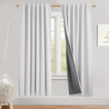 NICETOWN Linen 100% Blackout Nursery Curtains, Thermal Insulated & Noise by NICETOWN