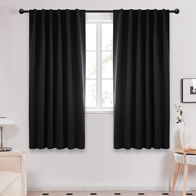 Deconovo Blackout Curtains, Thermal Insulated, W52 x L72 2 Panels, Back Tab by Deconovo