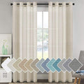 H.VERSAILTEX Linen Curtains Nickel Grommet Natural Linen Semi-Sheer Curtains 2 by HVERSAILTEX