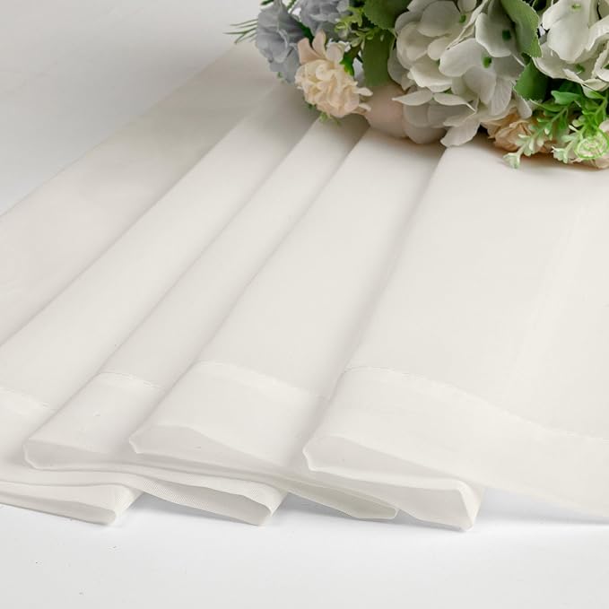 Chyhomenyc Sheer Curtains Tiers 2 Pieces Set, Light Filtering Small Curtains 24 - Image 7