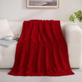 Red Throw Blanket 50"×70" inches Gifts by Puncuntex
