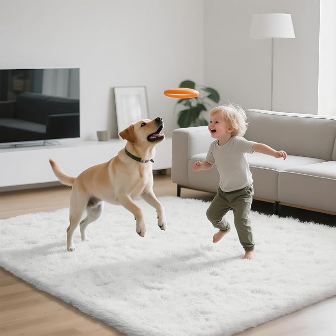 9X12 Large Area Rugs for Living Room Bedroom, Soft Fluffy Indoor Carpet Nursery - Image 3