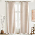 Pinch Pleat Linen Sheer Curtains 90 Inches Long by PleatedDrapes
