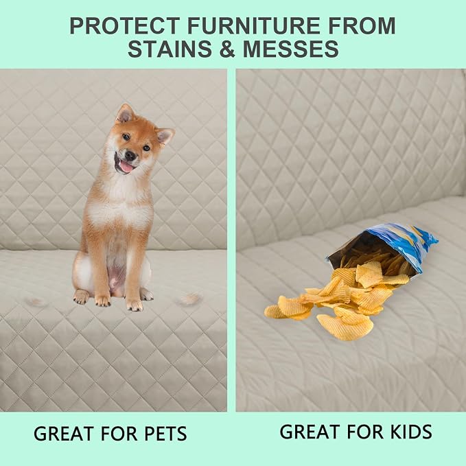 Reversible Loveseat Couch Sofa Covers, Friendly Furniture Protector - Image 5