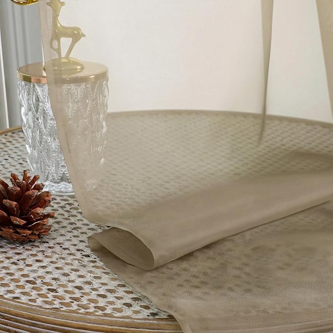 Taupe Bedroom Curtains 2 Panel Sets 90 Inch Length, 59 Inch Extra Wide Light - Image 4