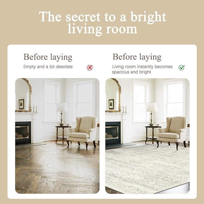 Washable Rugs 9x12 Area Rugs for Living Room, Dining Room- Large Ultra Soft - Image 3