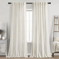 Cream Linen Curtains 89 Inches Long by Nanspring