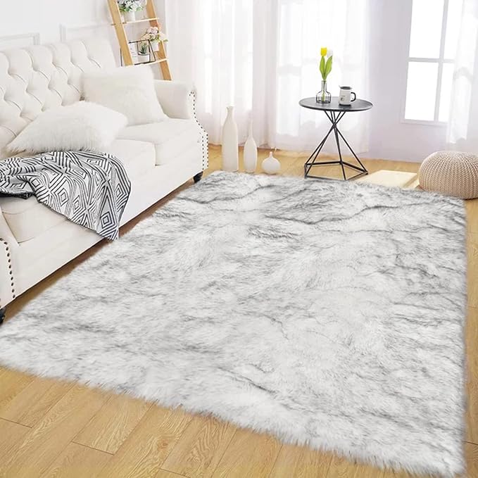 Latepis 6 x 8 Area Rug White by Latepis