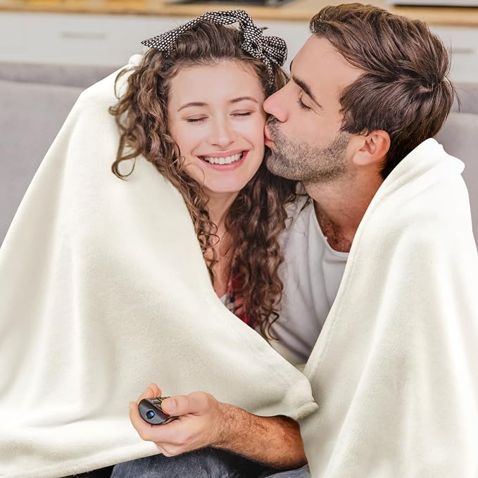BEDELITE Fleece Blanket Twin Size Cream Throw Blankets - Image 3