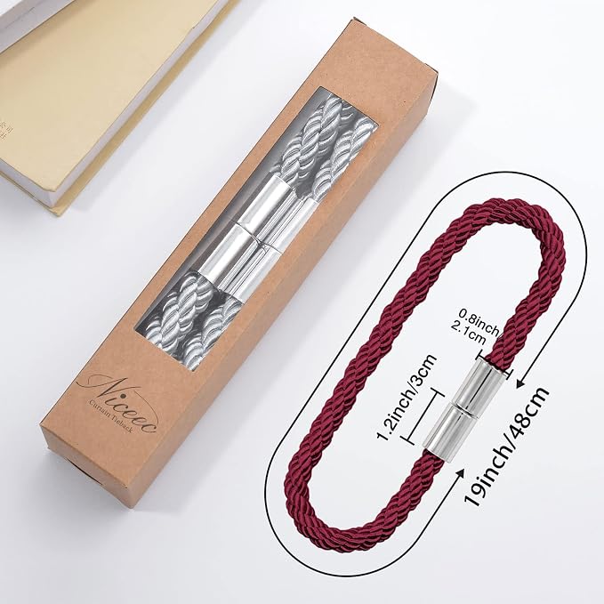 NICEEC 2 Pack Strong Magnetic Curtain Tiebacks Modern Simple Style Drape Tie - Image 5