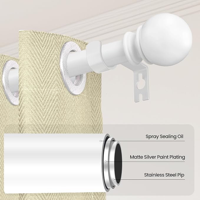 Curtain Rod Set for Windows 28 to 60 Inch - Image 2