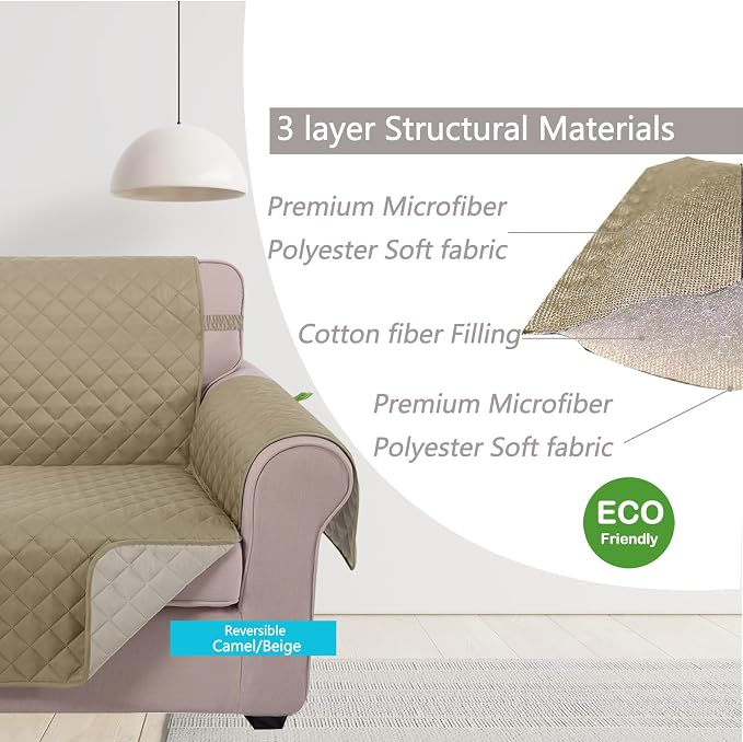 U-NICE HOME Recliner Chair Covers Reversible Chair Cover - Image 4