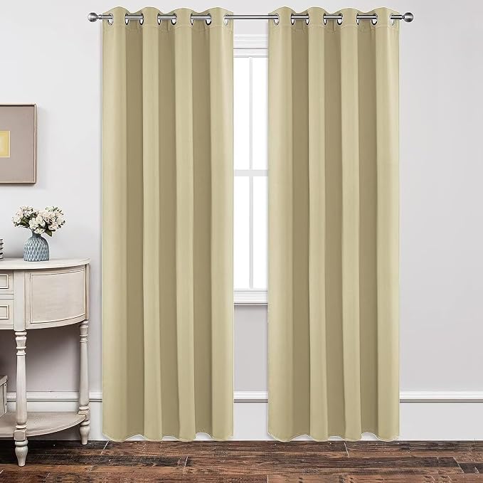 Joydeco Blackout Curtains 45 Inch Length 2 Panels Set, Thermal Insulated Long by JOYDECO