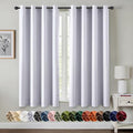 MIULEE Blackout Curtains for Bedroom 2 Panels 50x63 Inch Long Greyish White | by MIULEE