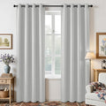Joydeco White Curtains 90 Inches Long 2 Panels Set, Thermal Insulated Long by JOYDECO