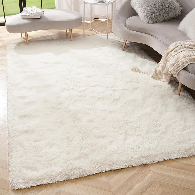 Amearea Premium Soft Area Rug 4x5.3 Feet, Cream Rugs - Image 2