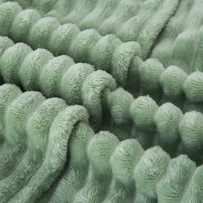 Sage Green Fleece Throw Blanket 50”×60” - Image 7