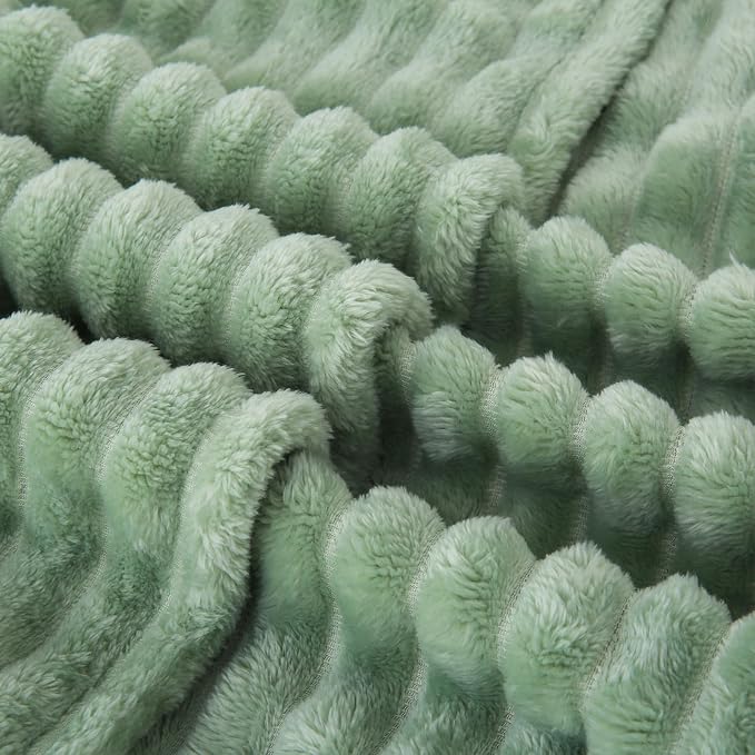 Sage Green Fleece Throw Blanket 60”×80” - Image 7