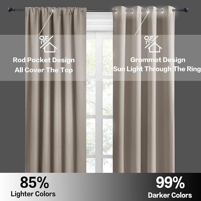 RYB HOME RV Curtains for Camper Windows, Mini Small Thermal Insulated Sunlight - Image 6