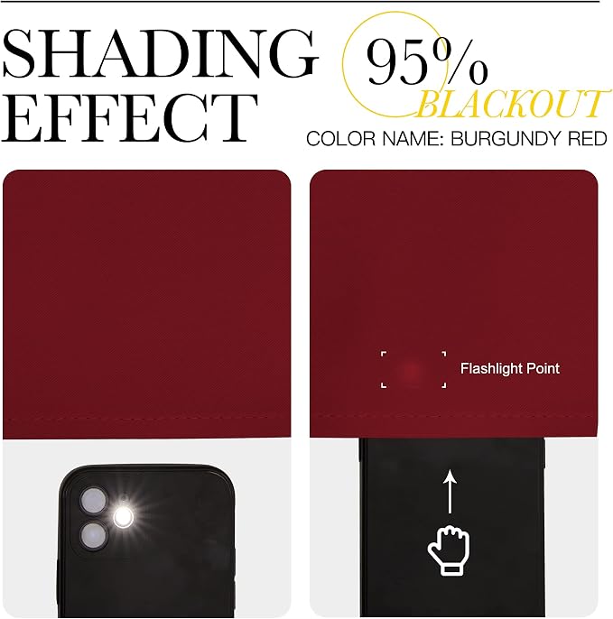 NICETOWN Burgundy Red Blackout Curtains 102 inches Length - Image 4