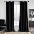 MIULEE Velvet Curtains 50W x 96L 2 Panels Black Blackout Curtains | Luxury by MIULEE