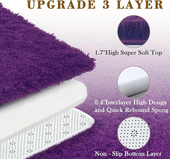 3x5 Rug, Bedside Preppy Dorm Area Rug, College Essentials Small Carpets - Image 4