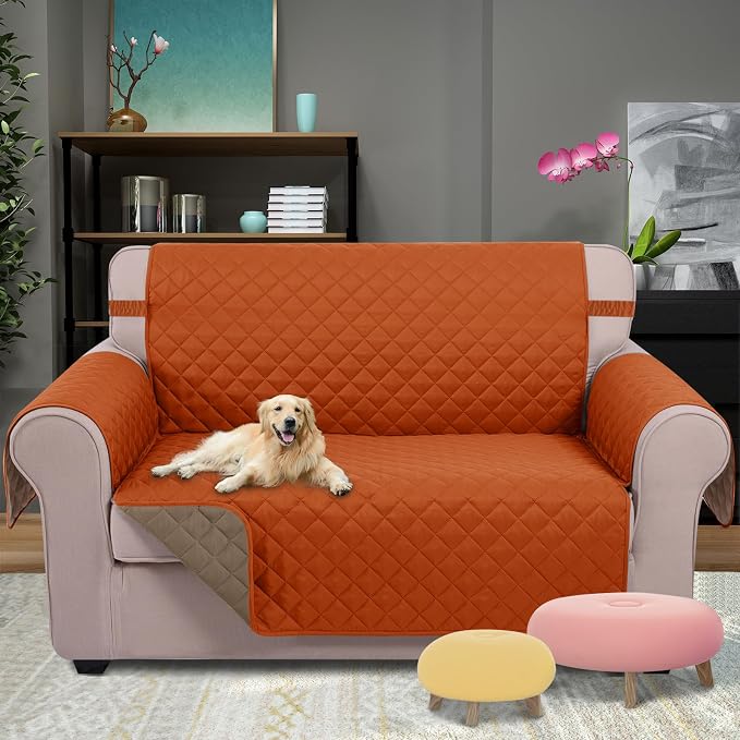 U-NICE HOME Loveseat Sofa Cover Reversible Couch Cover - Image 2