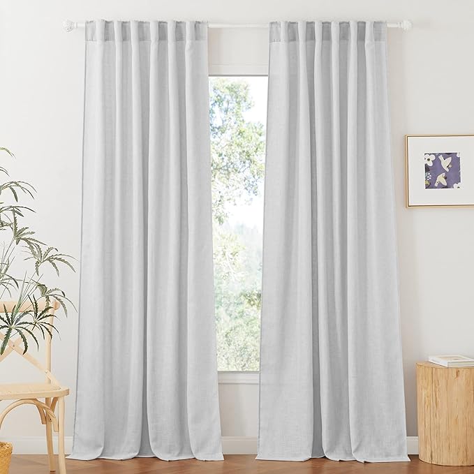 RYB HOME Linen Sheer Curtains by RYBHOME