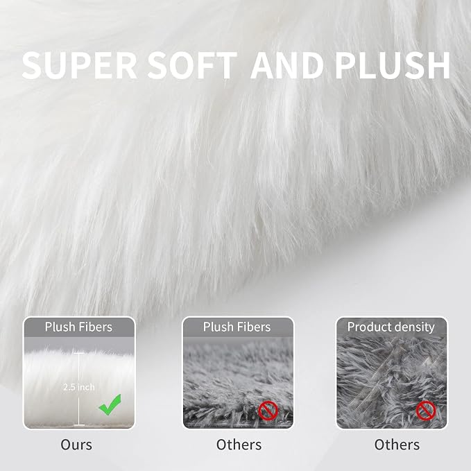 Faux Fur Rug, Ultra Soft Fuzzy Shag Rug - Image 5