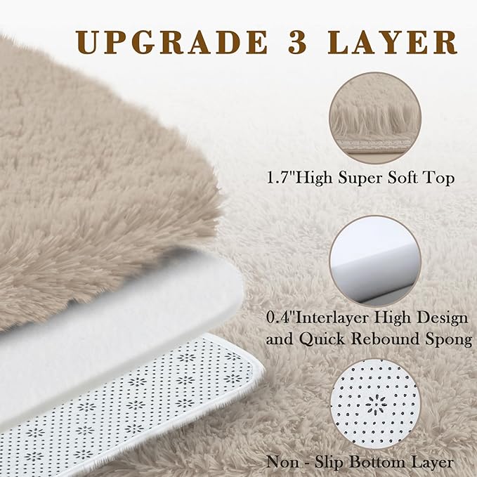 Rugs for Bedroom 4x6, Alfombras para Salas Shag Large Plush Soft Area Rug - Image 4