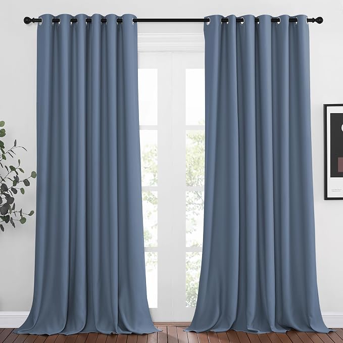 NICETOWN Stone Blue Curtain Panels by NICETOWN
