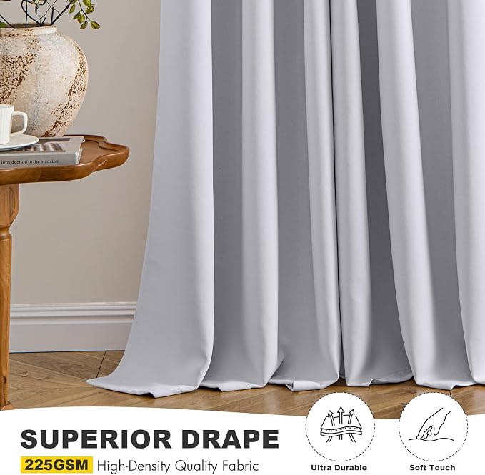 MIULEE Blackout Curtains for Bedroom Living Room 90 Inches Long 2 Panels - Image 5
