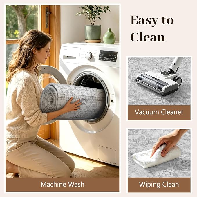 8x10 Ft Large Area Rugs for Living Room, Soft Non-Slip Machine Washable Rug - Image 8