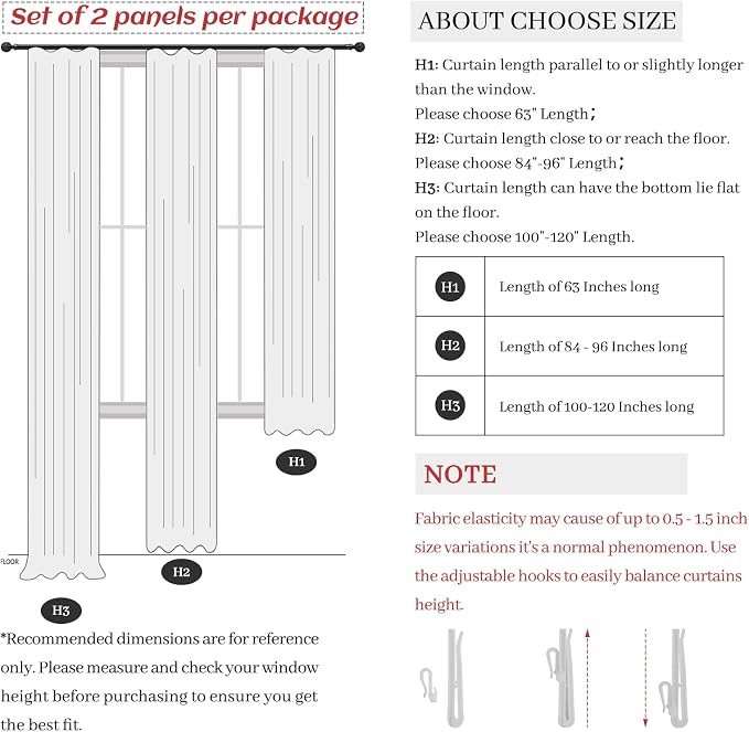 PleatedDrapes Custom Curtains for Living Room 2 Pages, Linen Curtains 102 - Image 7