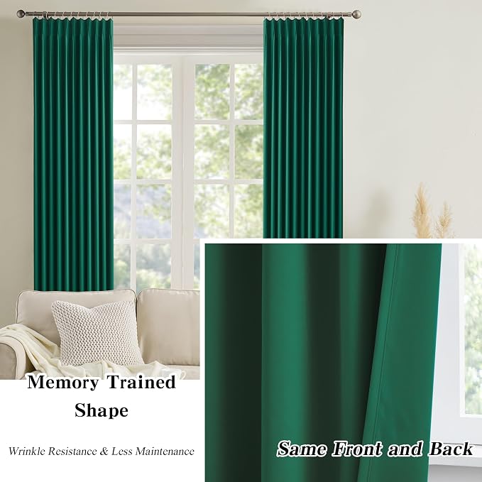 Dark Emerald/Hunter Green Curtains - Image 6