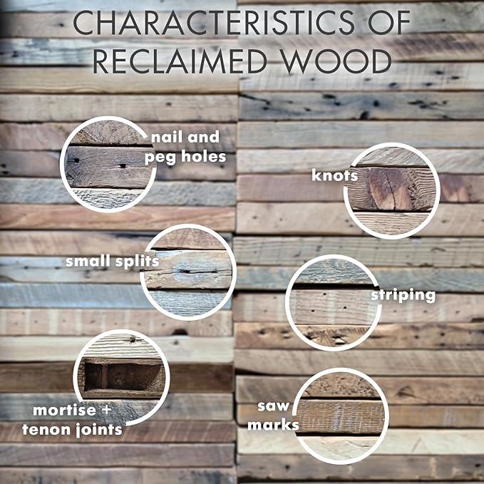 Urban Legacy Reclaimed Barnwood Planks | Floating Shelves for Wall w/Flush Mount Shelf Bracket Set Included | Set of 2 (Coffee Bean, 48" x 4.5" x 2")