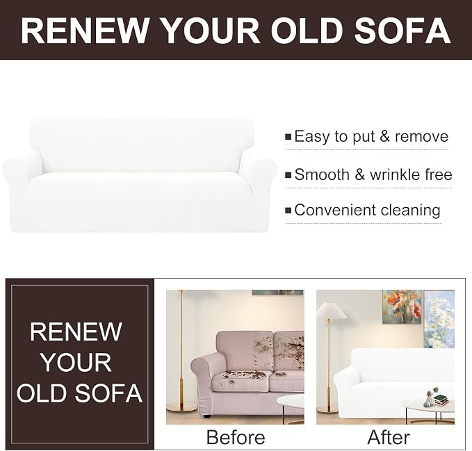 U-NICE HOME Stretch Couch Cover Sofa Cover Washable Sofa Slipcover Furniture - Image 5