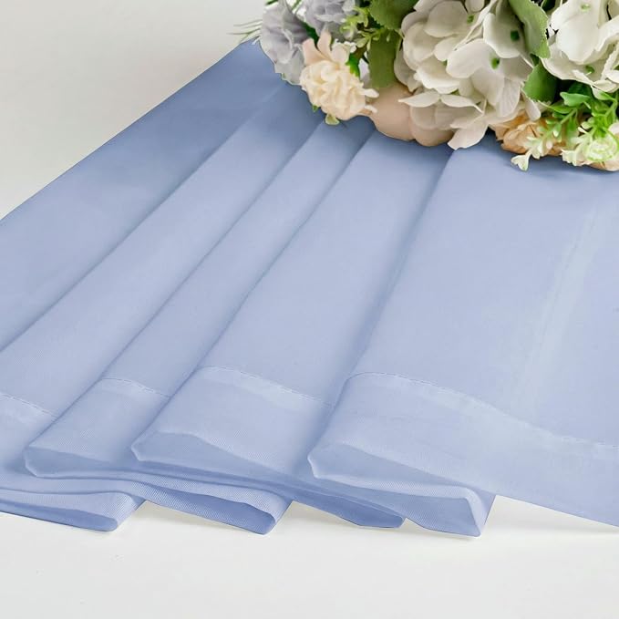 OWENIE Short Sheer Curtains for Bedroom Living Room 54 Inch Length 2 Panels Set - Image 7