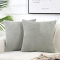 Fancy Homi 2 Packs Grey Decorative Throw Pillow Covers 16x16 Inch by Fancy+Homi
