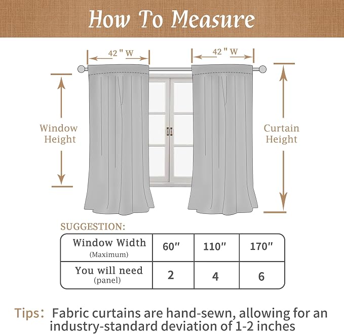 84 Inch Oatmeal 100% Blackout Linen Curtains 84 Inch - Image 7