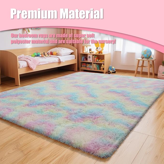 9x12 Fluffy Area Rugs for Living Room, Large Fuzzy Shag Area Rug for Bedroom - Image 4