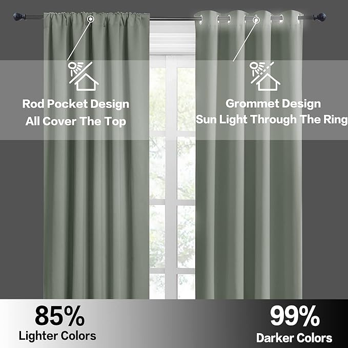RYB HOME Short Blackout Curtains - Image 5