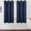 Navy Blue Blackout Curtains 40 x 63 Inch Length/Set of 2 Curtain Panels/Thermal by Lemomo