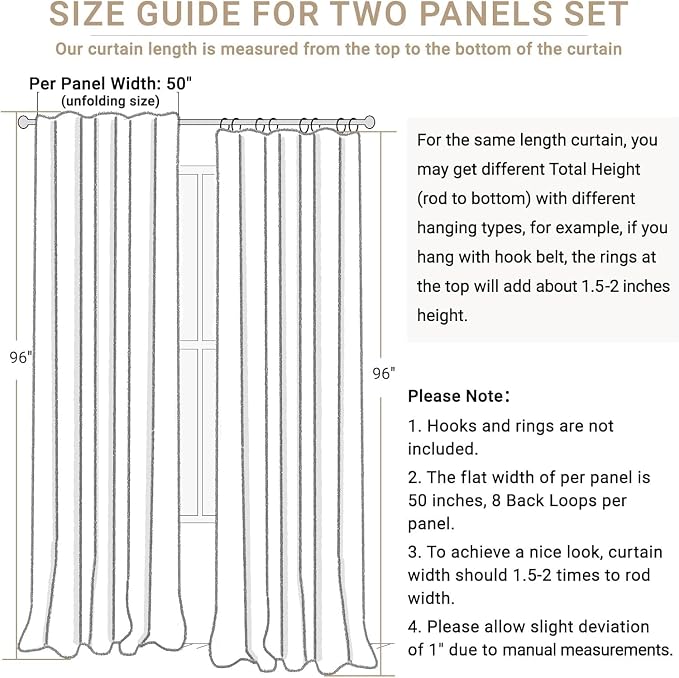 100% Blackout Shield Light Pink Linen Blackout Curtains - Image 7