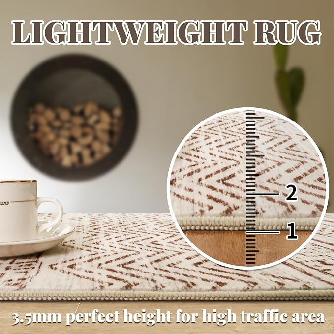 4x8 Washable Hallway Runner Rug：Moroccan Non-Slip Wide Runners - Image 5