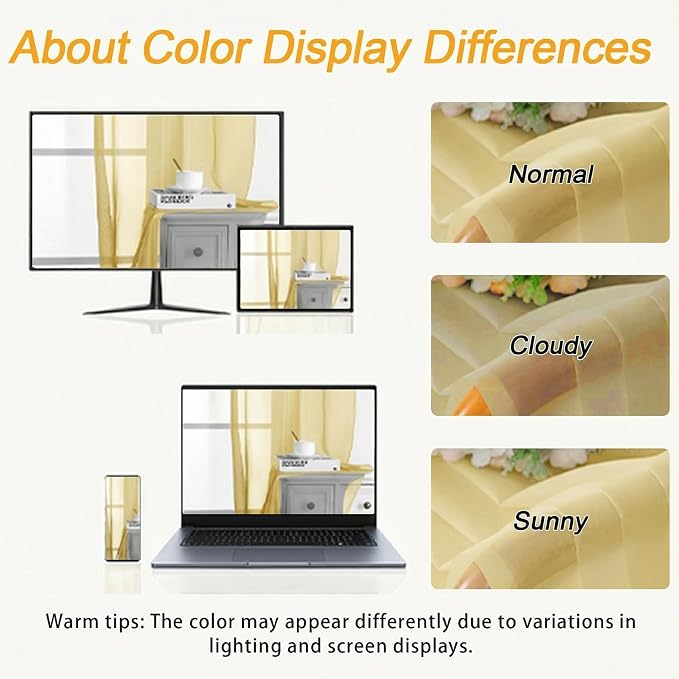 Gwine Extra Long Sheer Curtains 120 Inches Long - Image 3
