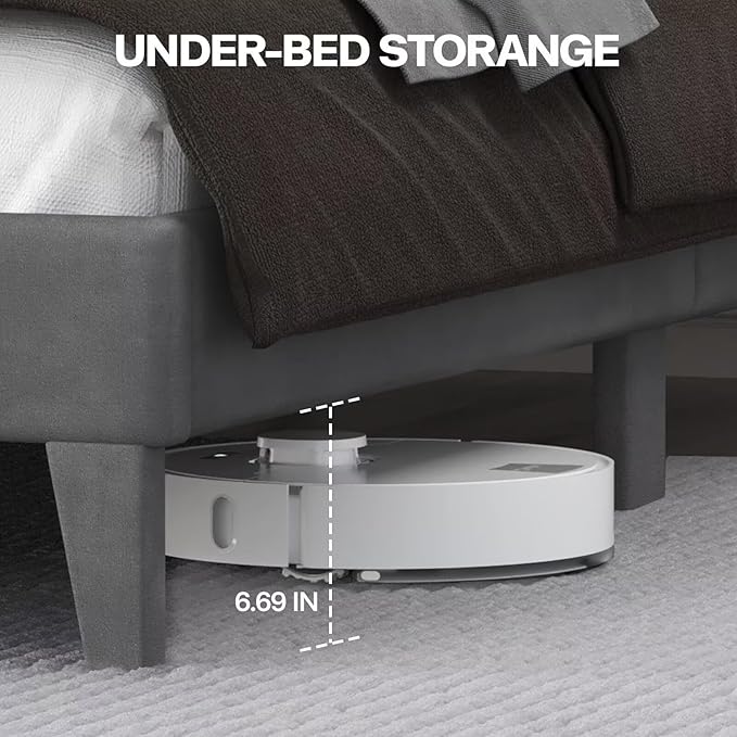 Full Size Bed Frame with LED Lights, Upholstered Bed Frame with Wingback Diamond Tufted Headboard, Wood Slats Support, Noise-Free, Easy Assembly, No Box Spring Needed, Grey