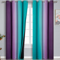 Estelar Textiler Teal and Purple Blackout Curtains by ESTELARTEXTILER
